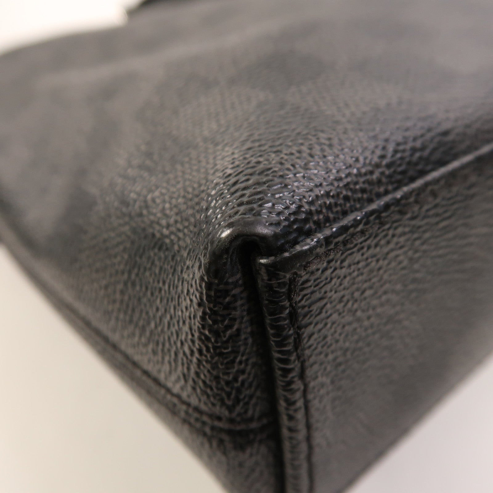 LOUIS VUITTON Damier Graphite Porte Document Jour Business Bag銀扣手挽袋