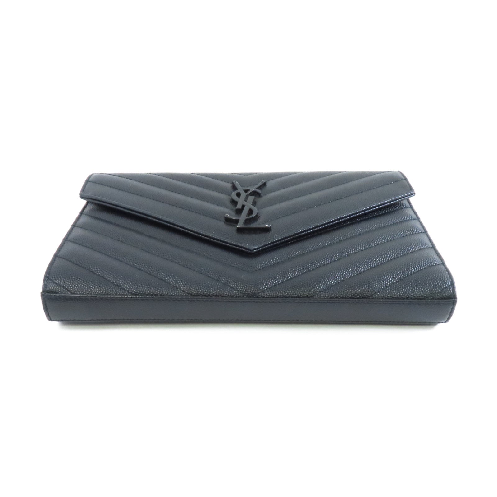 SAINT LAURENT 牛皮皮革Chain Shoulder Bag鏈帶肩背袋黑色