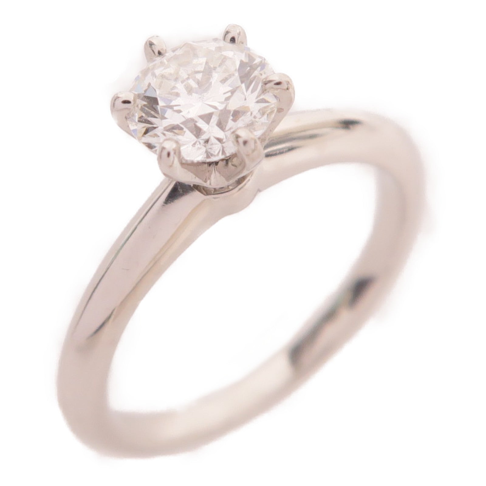 TIFFANY＆CO PT950鉑金Diamond Ring 0.72ct鑽石戒指US#4.75