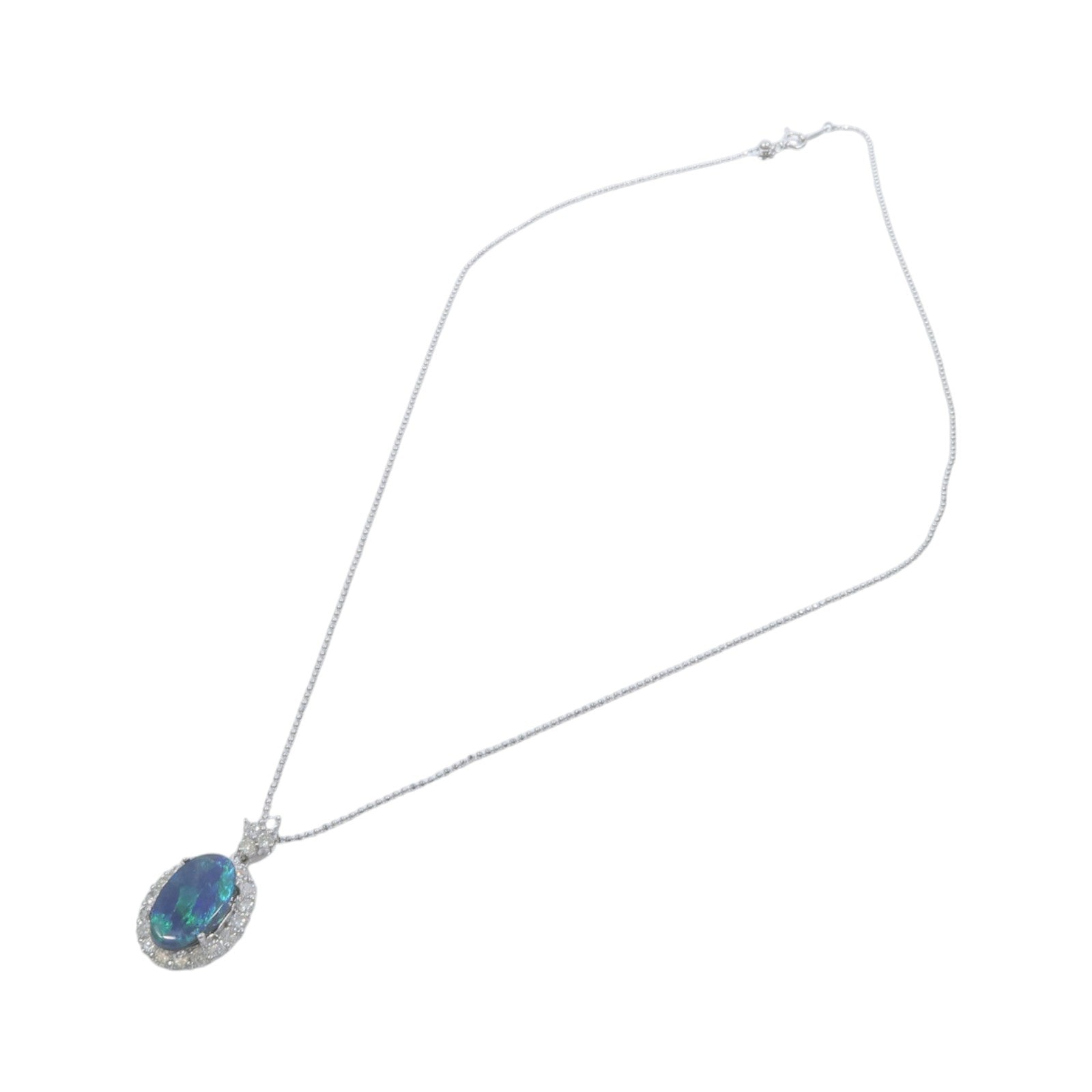 JEWELRY 18K白金Opal Diamond Necklace蛋白石/鑽石項鍊