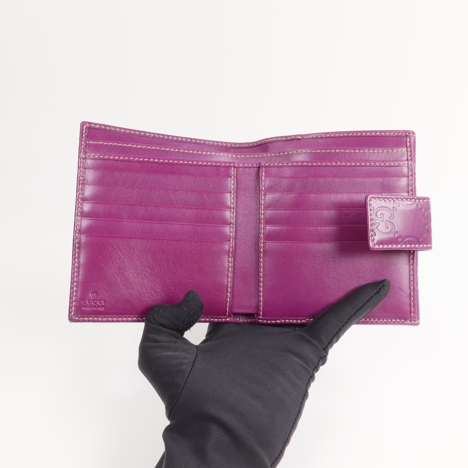 GUCCI 牛皮皮革Fold Wallet錢包