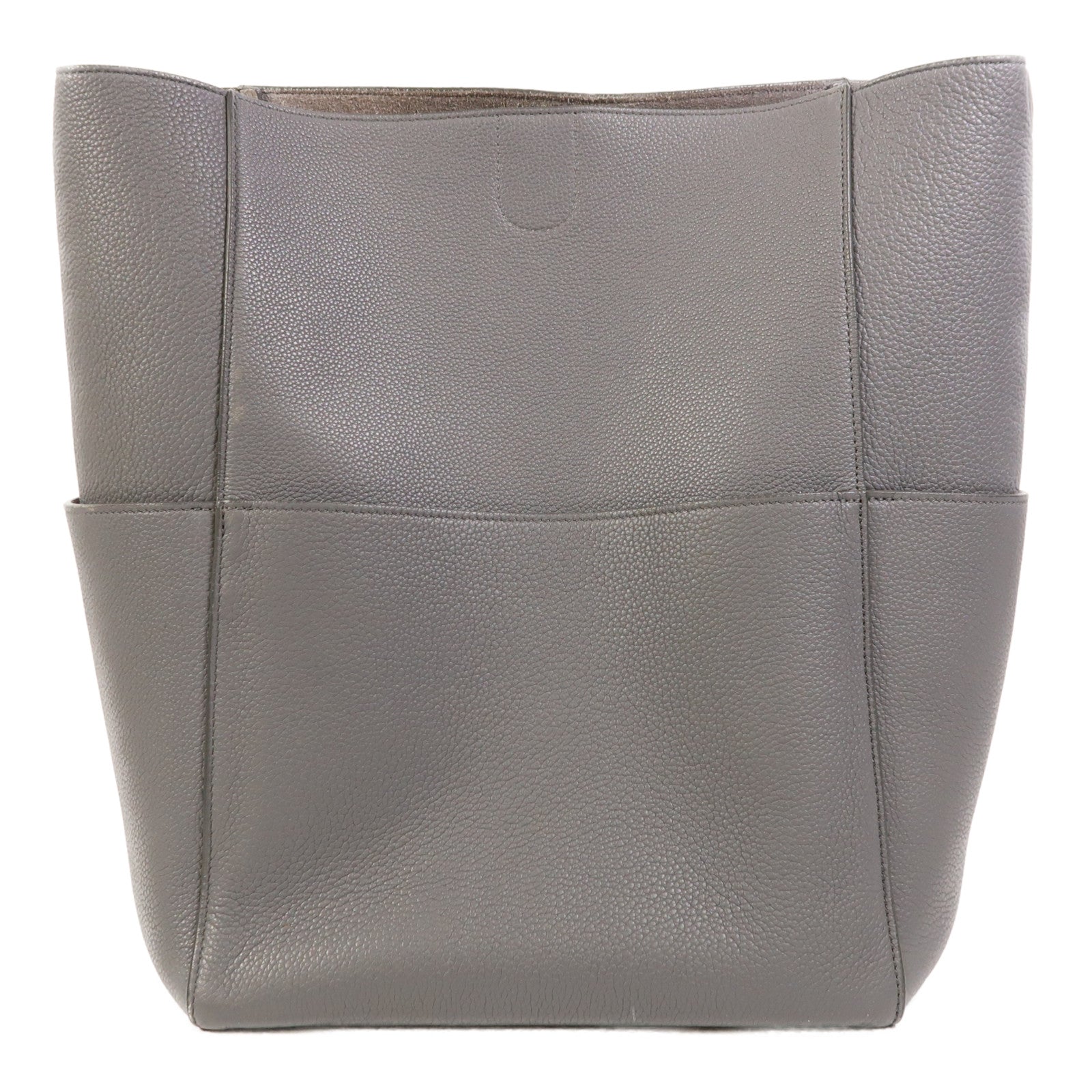 CELINE 牛皮皮革Sangle Bucket Large金扣肩背袋