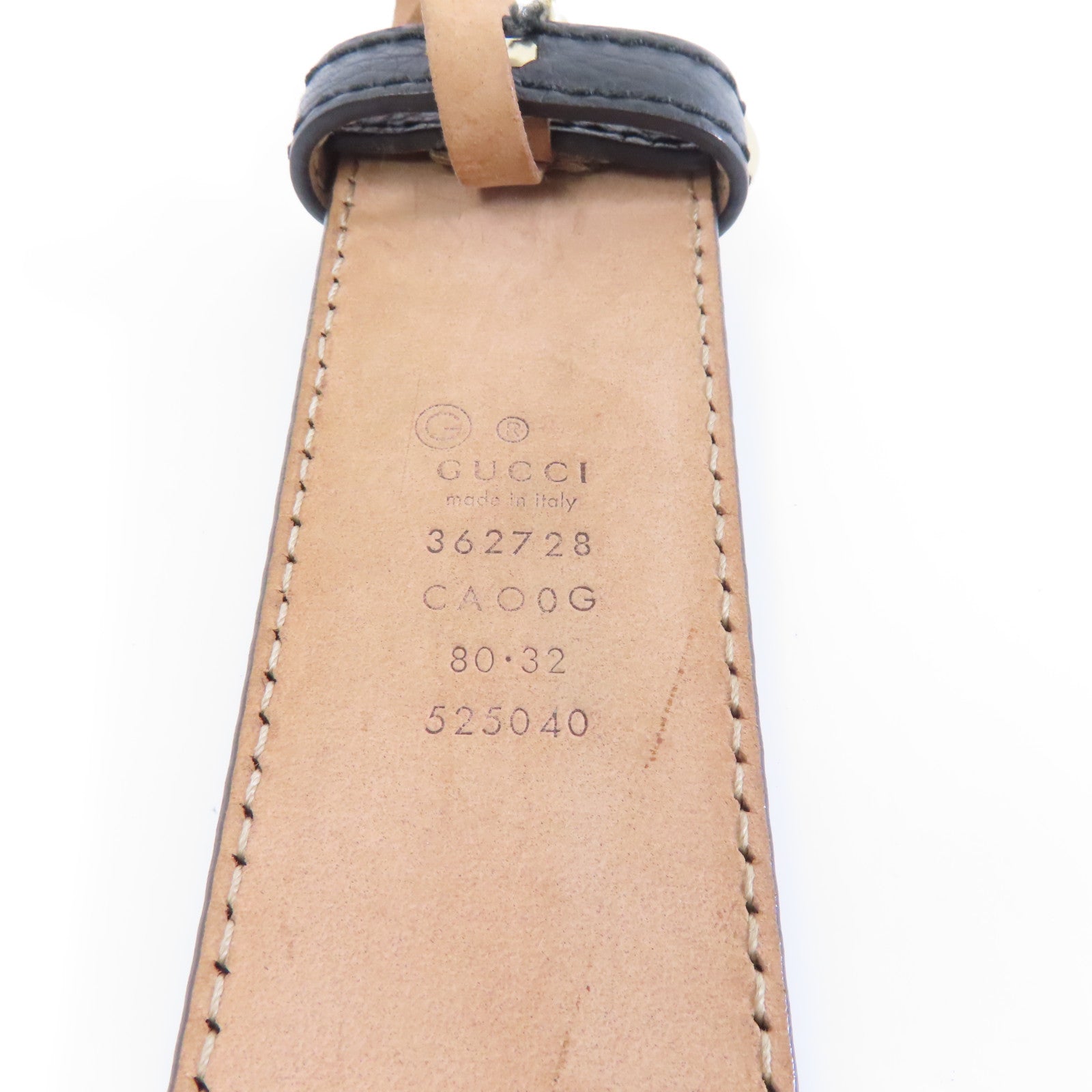 GUCCI 牛皮皮革Belt金扣皮帶黑色