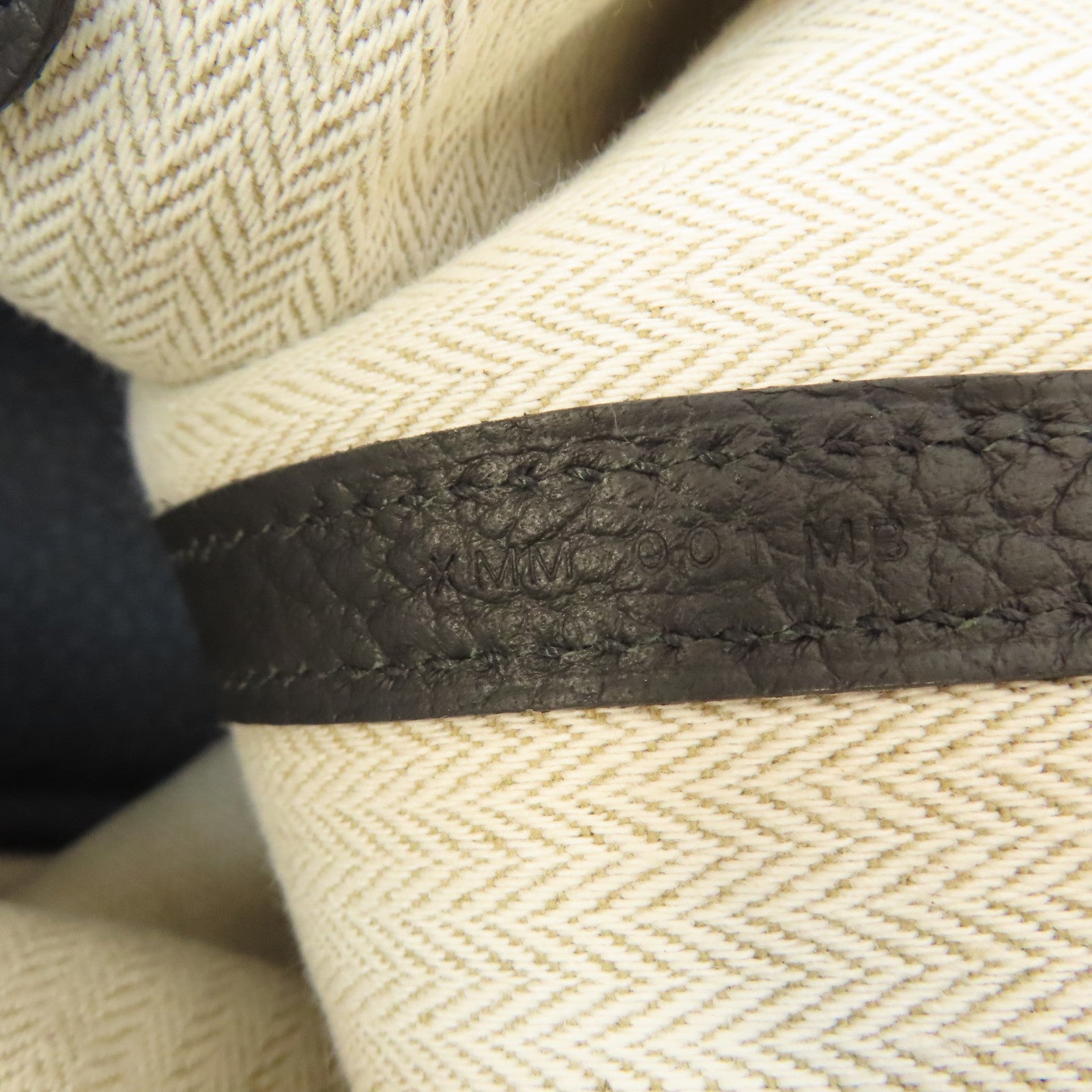 HERMES Negonda皮革GardenParty PM銀扣手挽袋黑色
