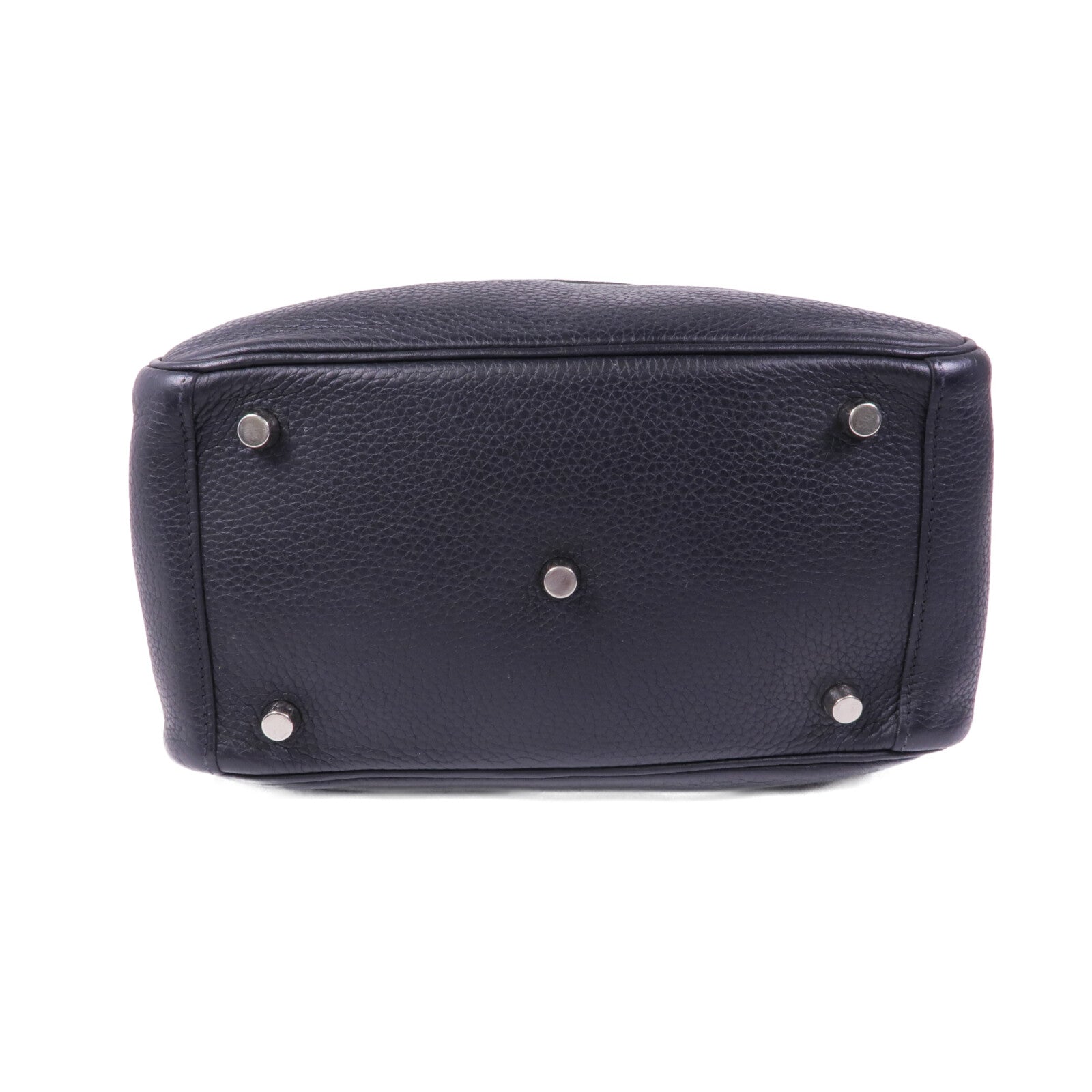 HERMES Clemence皮革Lindy 26銀扣手挽肩背兩用袋Noir