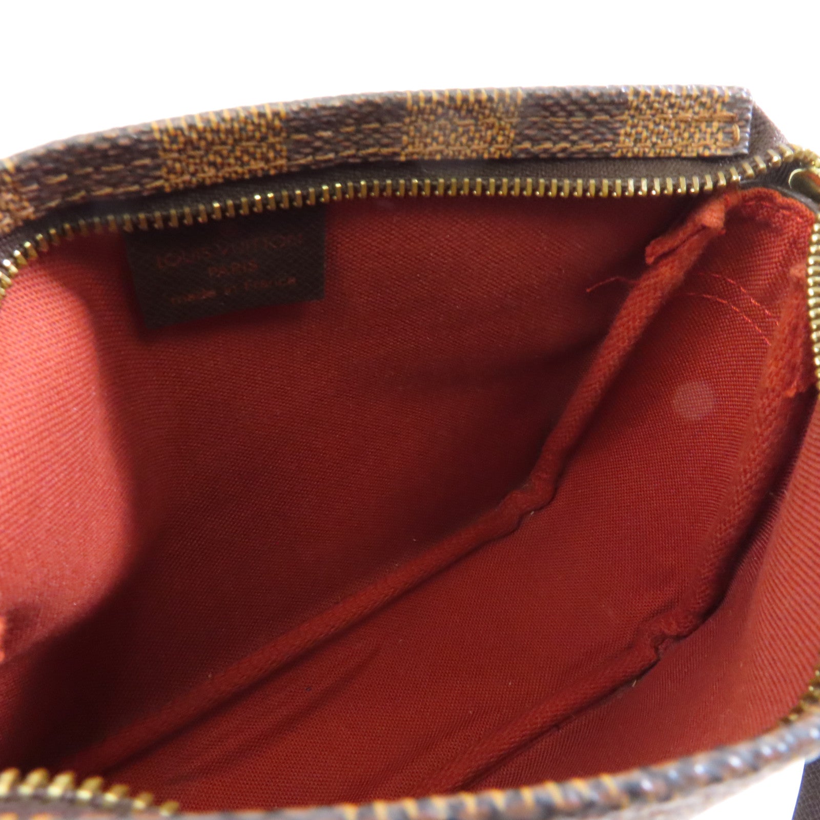 LOUIS VUITTON Damier Truth Makeup Bag金扣手挽袋啡色