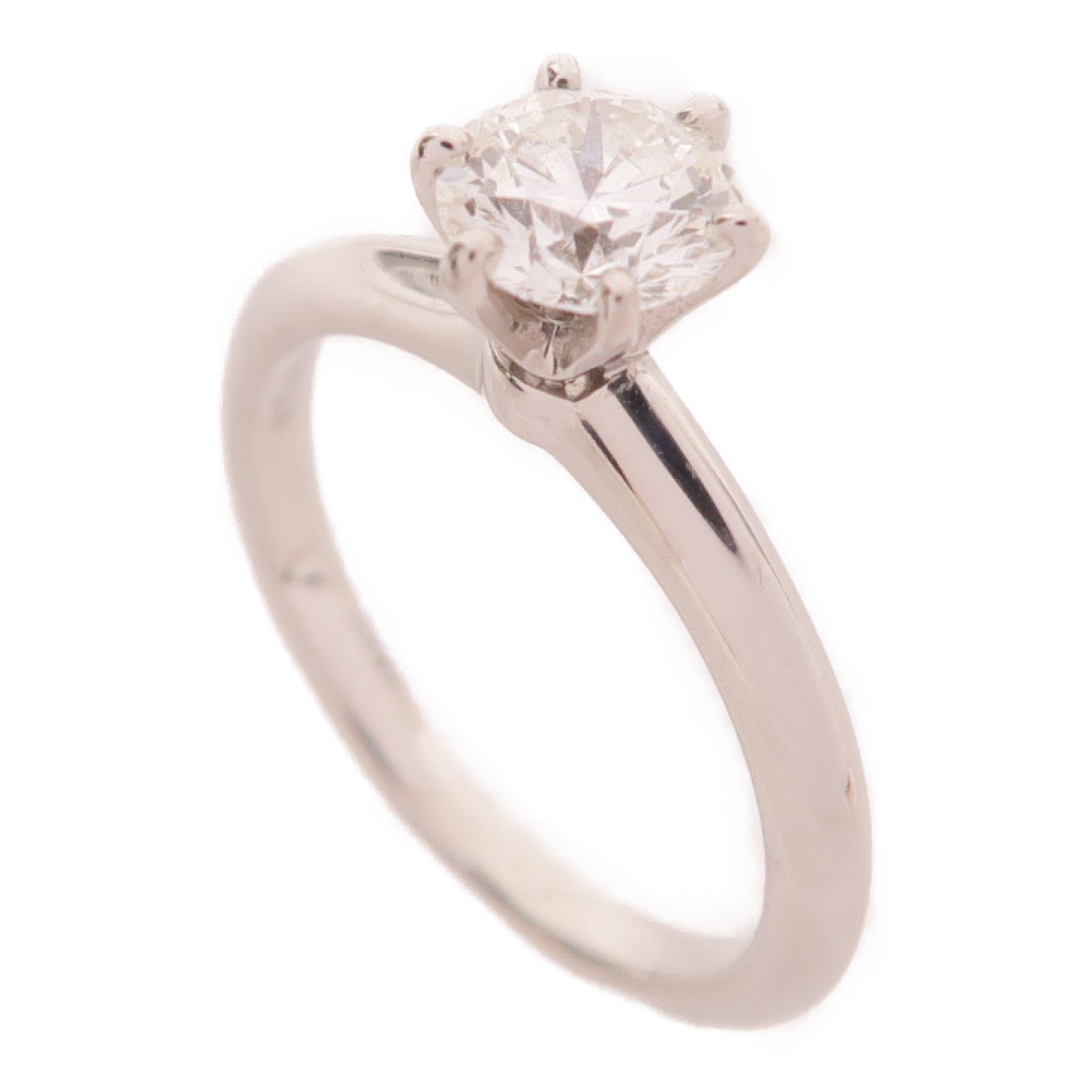 TIFFANY＆CO PT950鉑金Diamond Ring 0.72ct鑽石戒指US#4.75