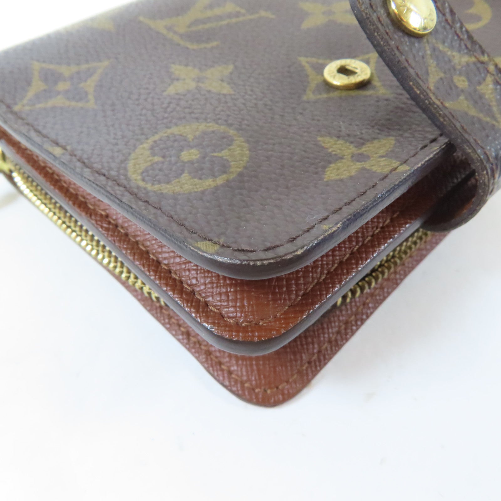 LOUIS VUITTON Monogram Wallet金扣錢包啡色