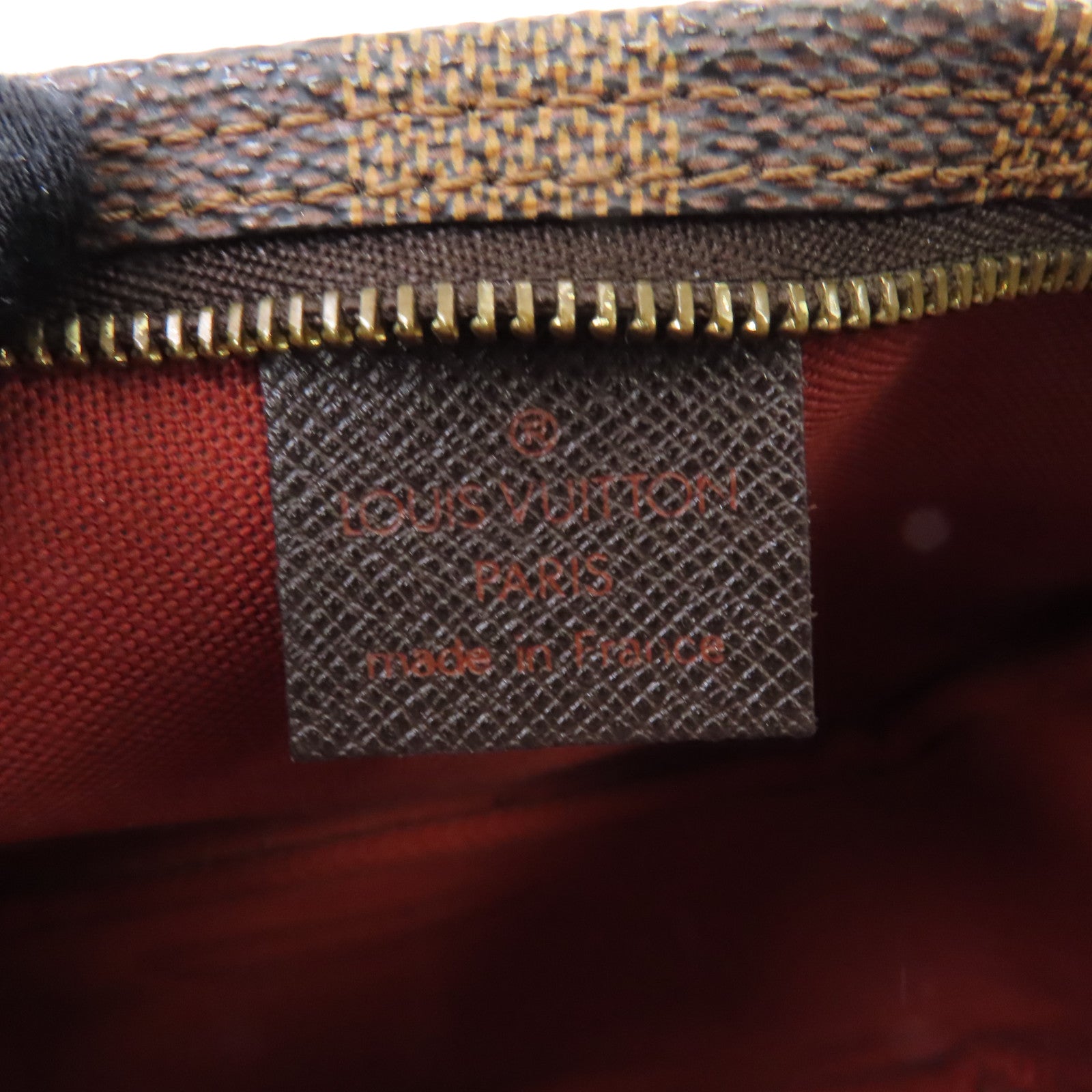 LOUIS VUITTON Damier Truth Makeup Bag金扣手挽袋啡色