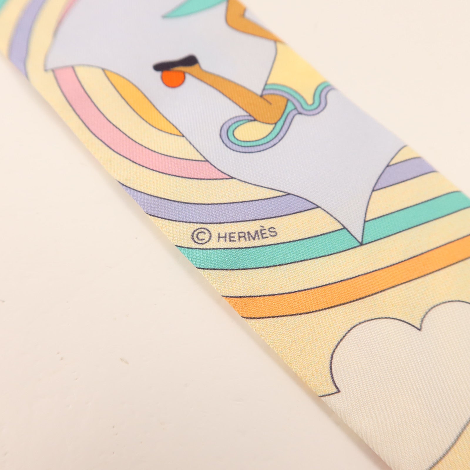 HERMES 絲質Twilly絲巾