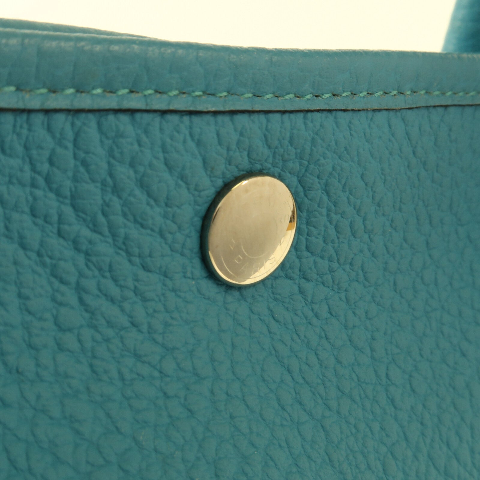 HERMES Country皮革Garden Party PM銀扣肩背袋Zanzibar