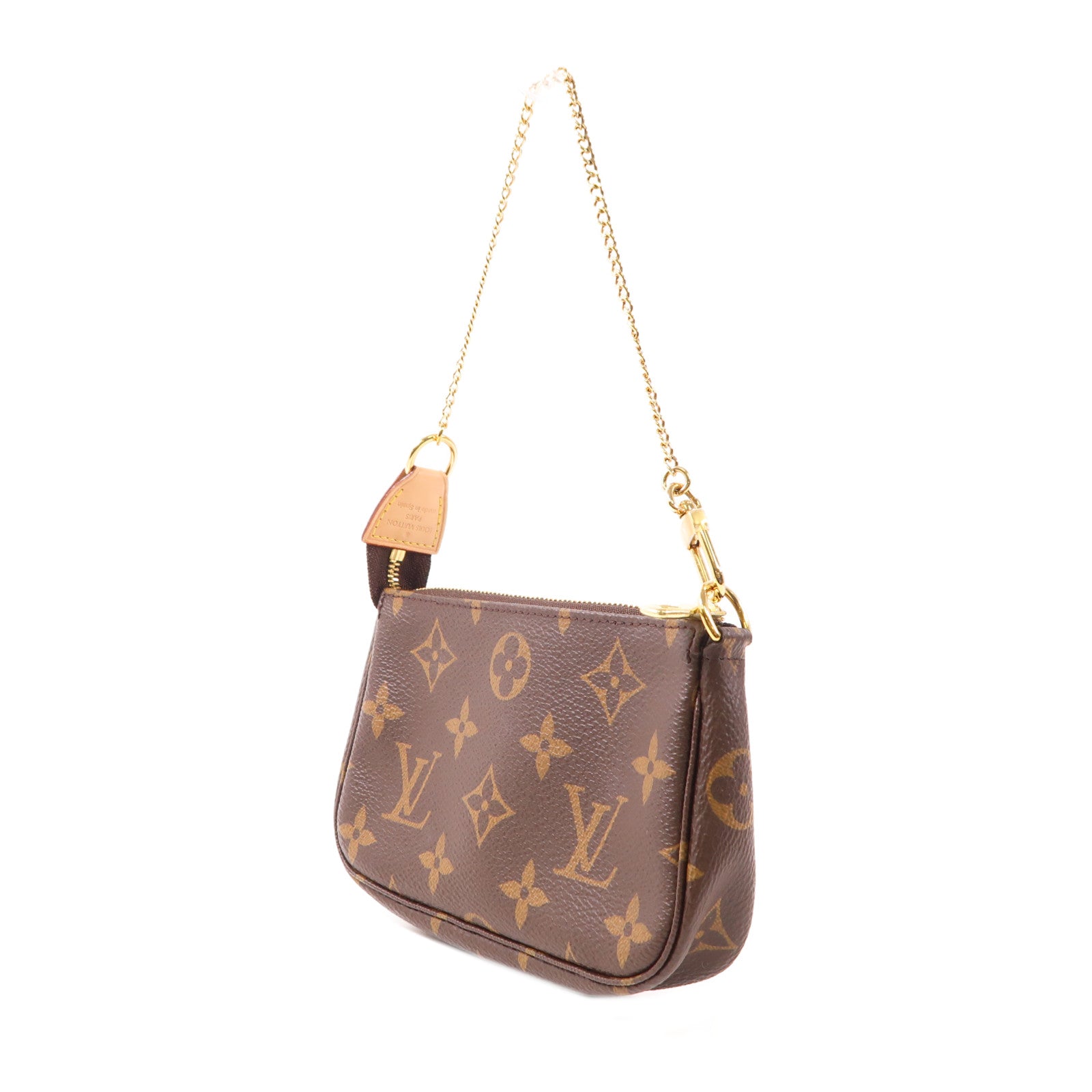 LOUIS VUITTON Monogram Mini Pochette Accessoires金扣手挽袋