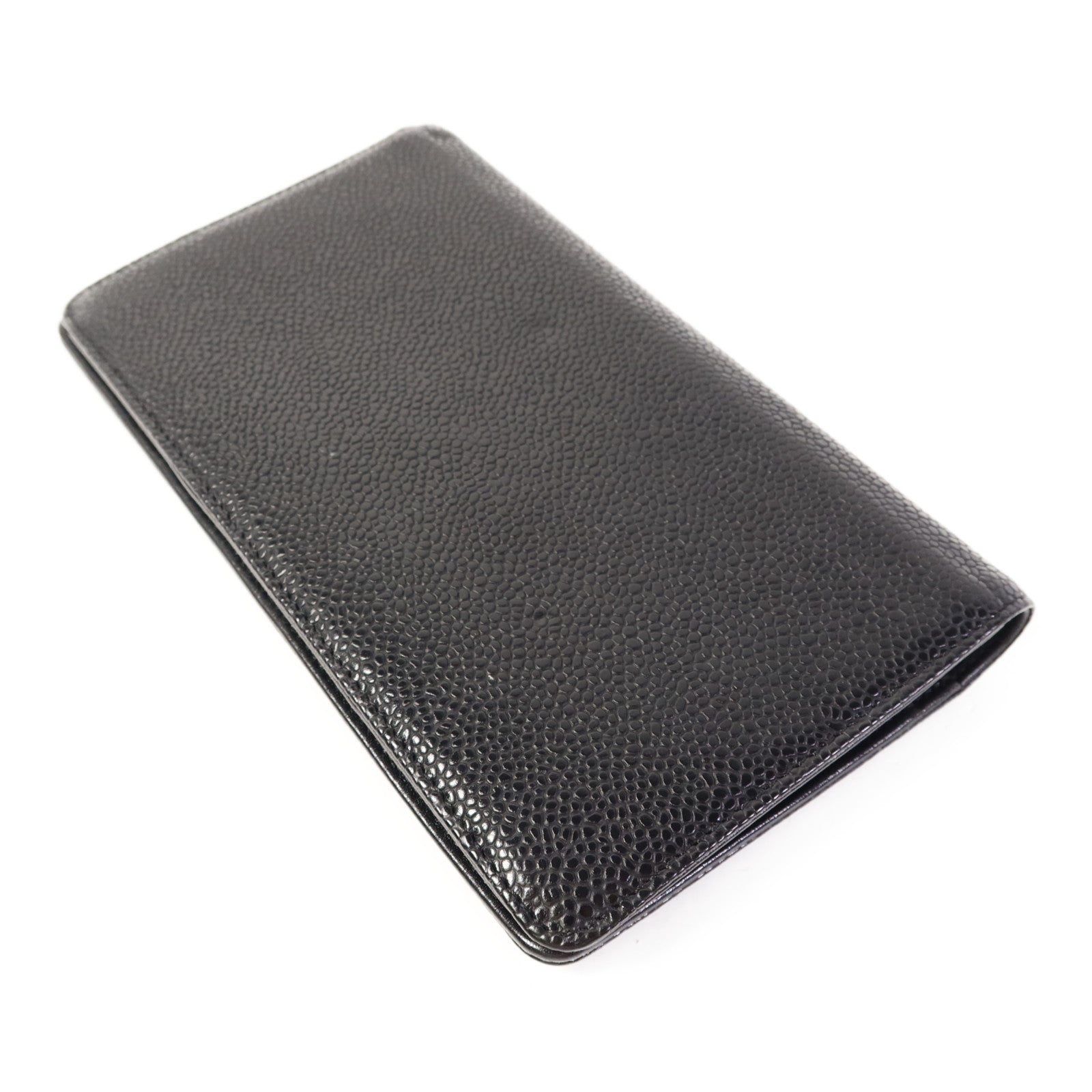 CHANEL 牛皮皮革Long Bifold Wallet銀扣長錢包