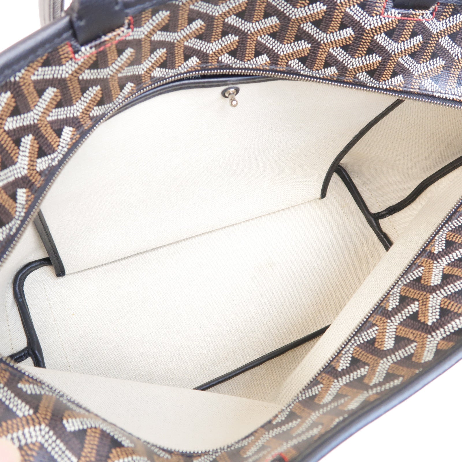 GOYARD 塗層帆布Artois PM銀扣肩背袋黑色/啡色