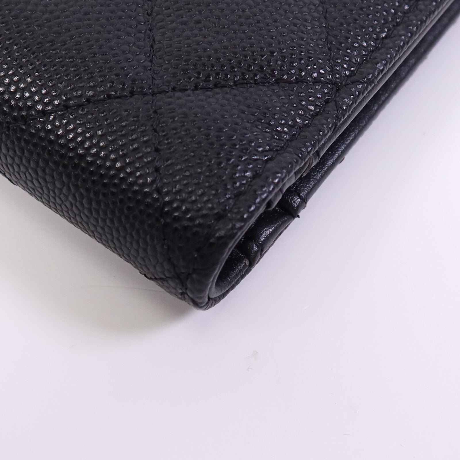 CHANEL 牛皮皮革Wallet金扣錢包