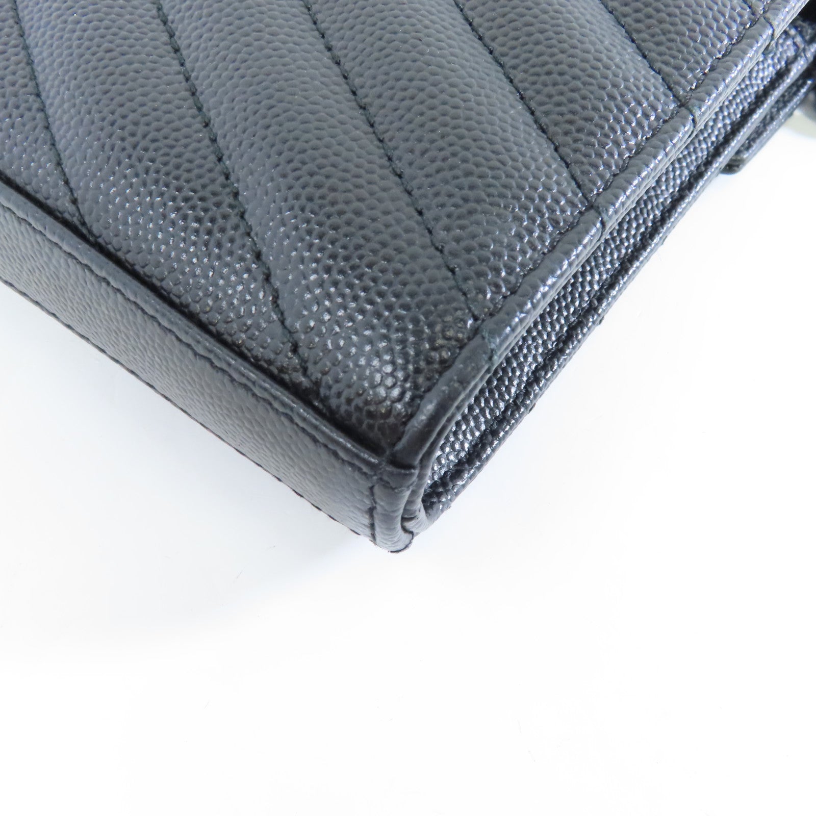 SAINT LAURENT 牛皮皮革Chain Shoulder Bag鏈帶肩背袋黑色