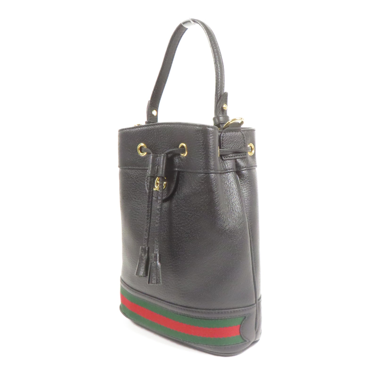 GUCCI GG GHW 2way Shoulder Bag 719884 Calfskin Leather Black
