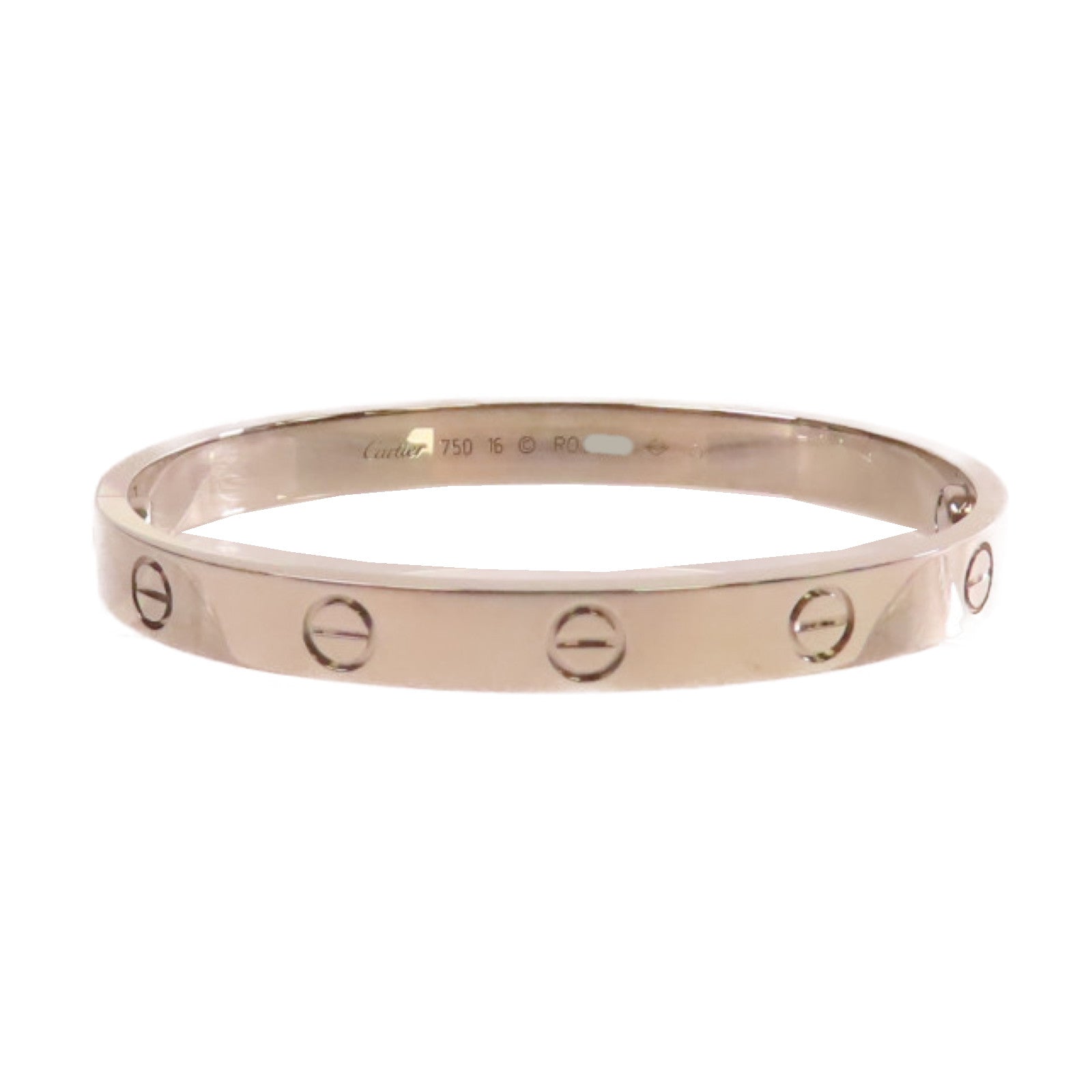 CARTIER 【激減優惠】18K白金Love Bracelet手鐲#16