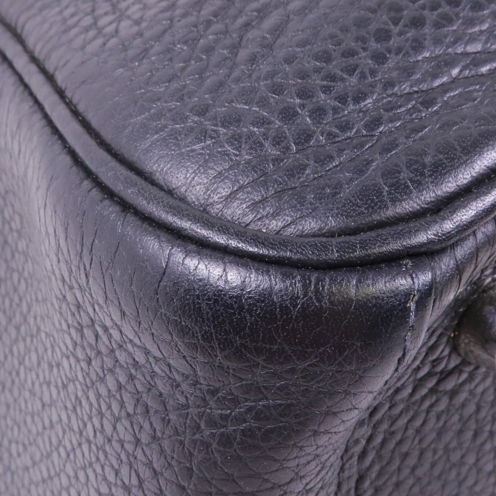 HERMES Clemence皮革Lindy 26銀扣手挽肩背兩用袋Noir