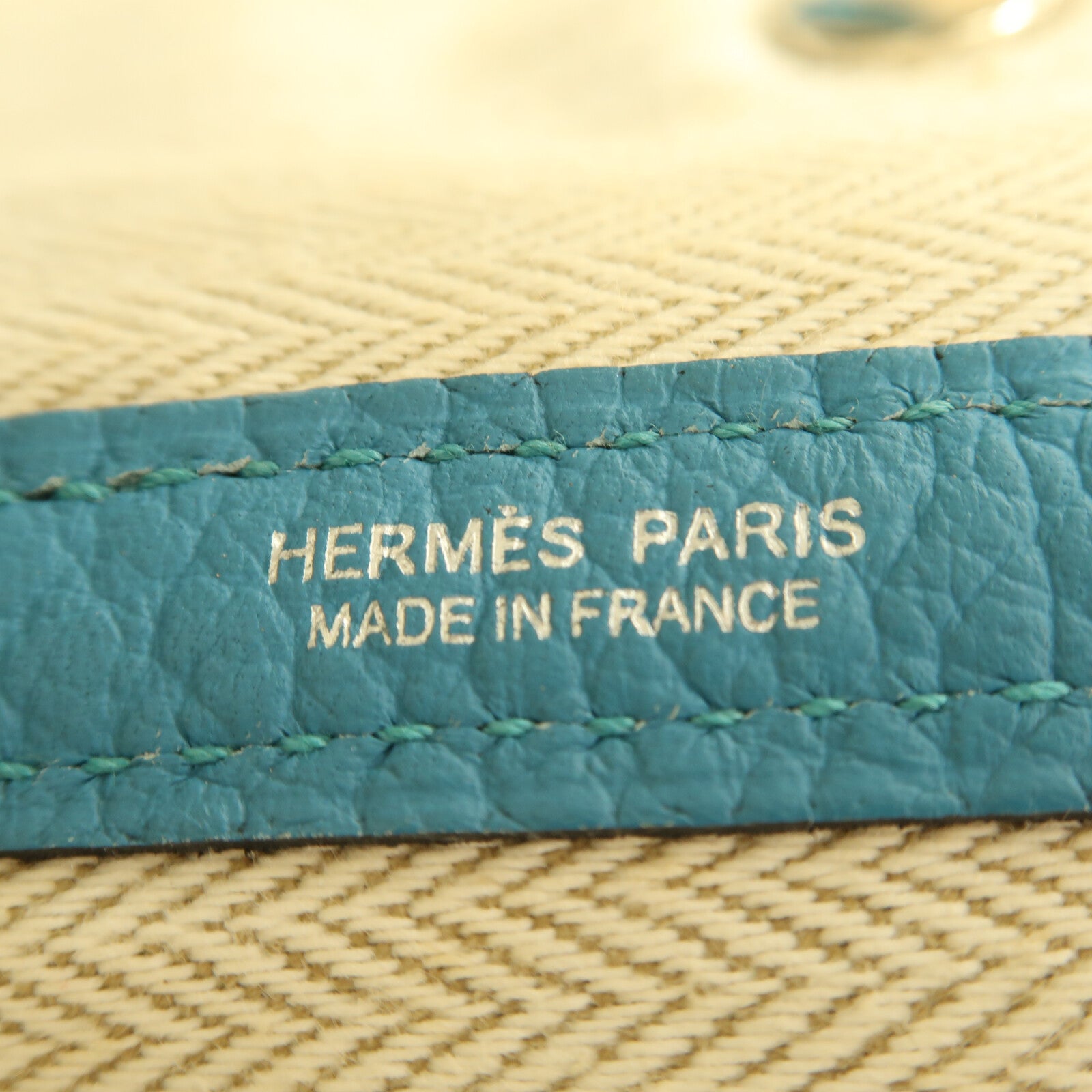 HERMES Country皮革Garden Party PM銀扣肩背袋Zanzibar