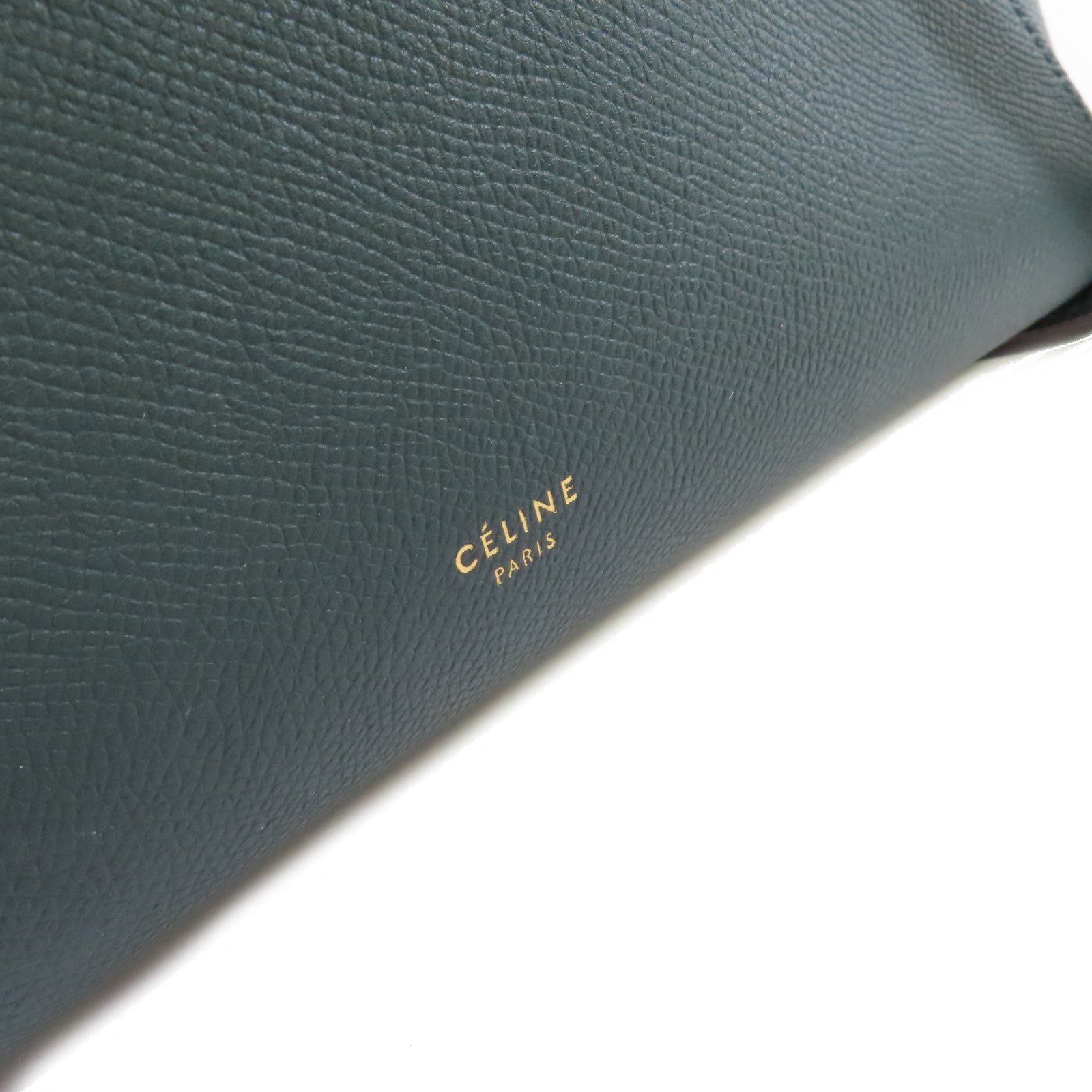 CELINE 牛皮皮革Belt 2Way Bag金扣手挽肩背兩用袋綠色