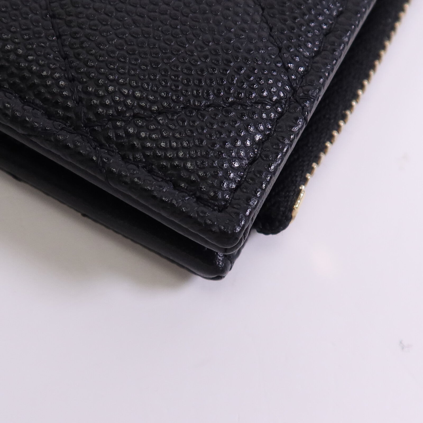 CHANEL 牛皮皮革Wallet金扣錢包