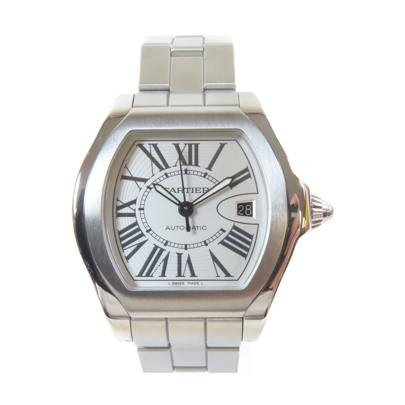 週末限定価格♡ cartier CARTIER Roadster不鏽鋼手錶自動機芯銀色– Brand Off Hong Kong