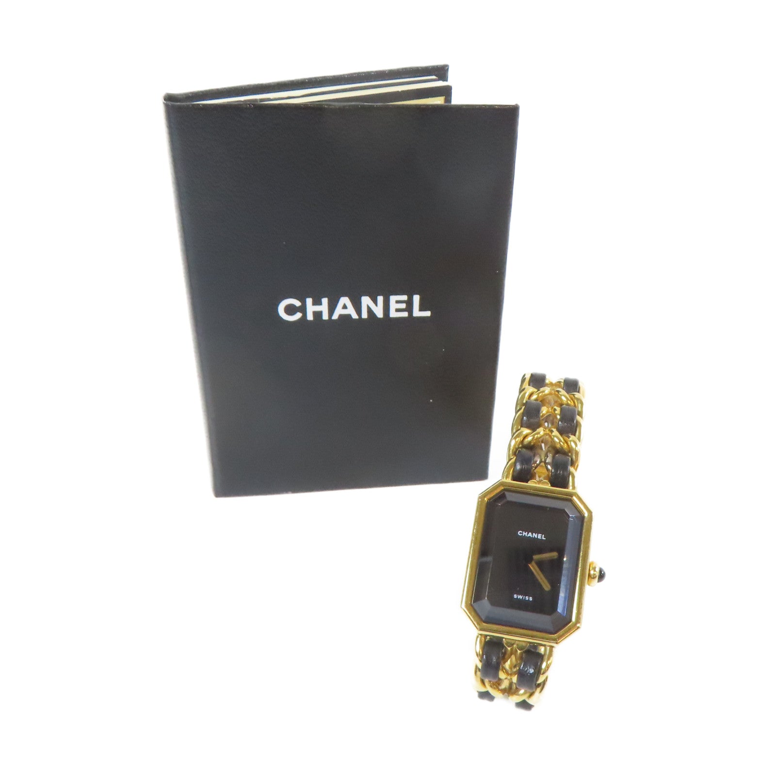 CHANEL Premiere M鍍金手錶石英機芯黑色#15cm