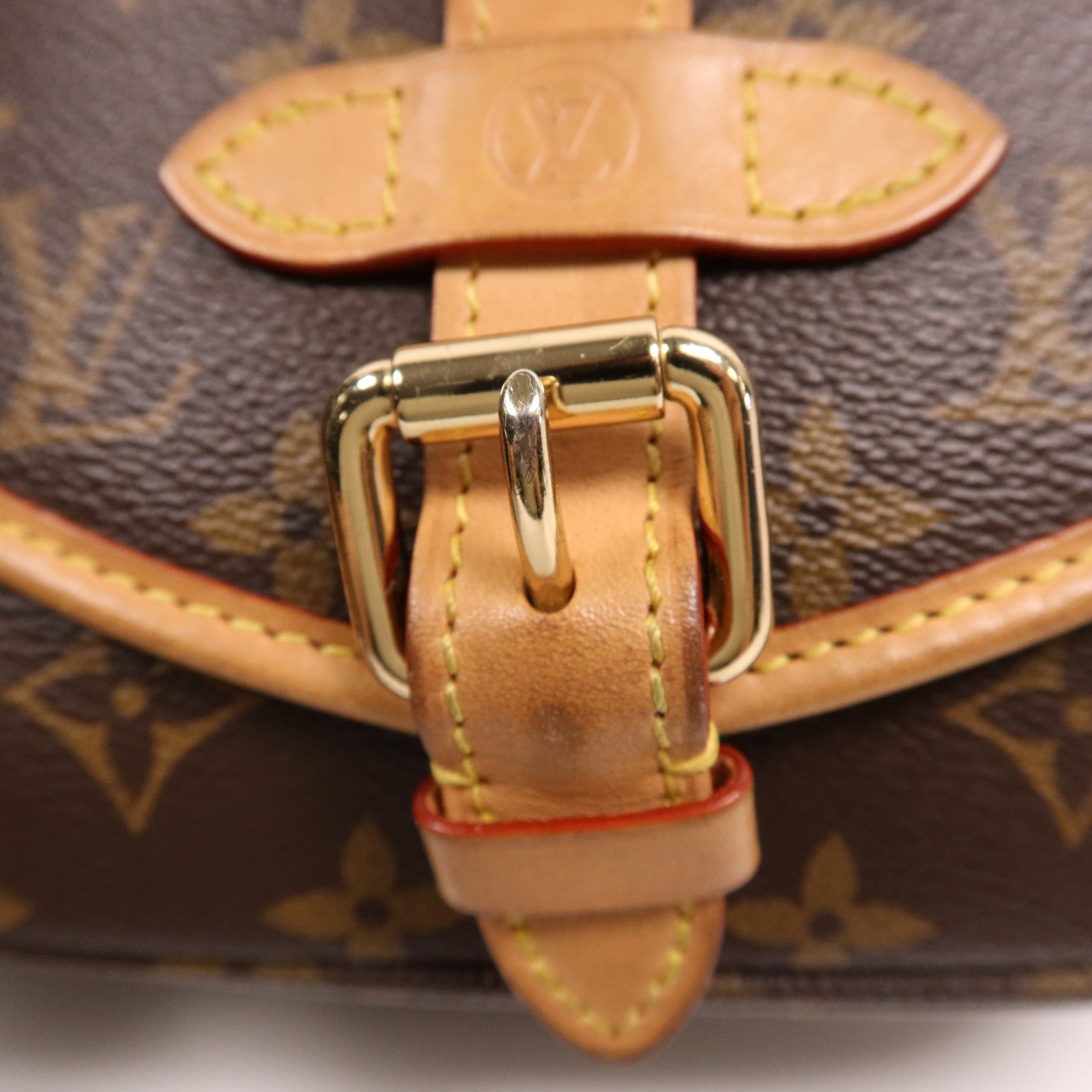 LOUIS VUITTON Monogram Saumur BB金扣手挽肩背兩用袋