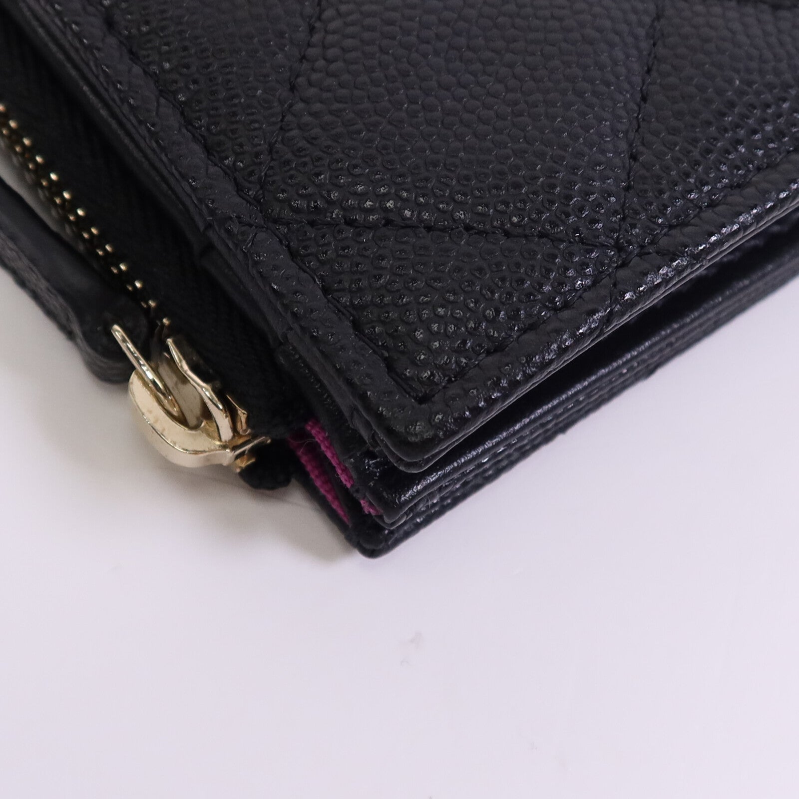 CHANEL 牛皮皮革Wallet金扣錢包