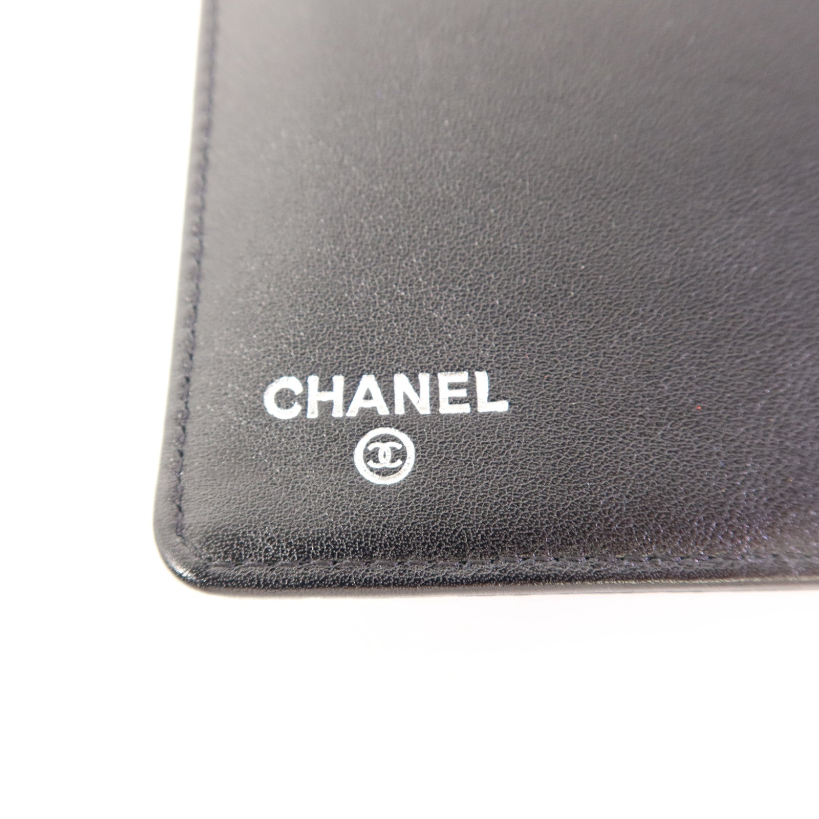 CHANEL 牛皮皮革Long Bifold Wallet銀扣長錢包
