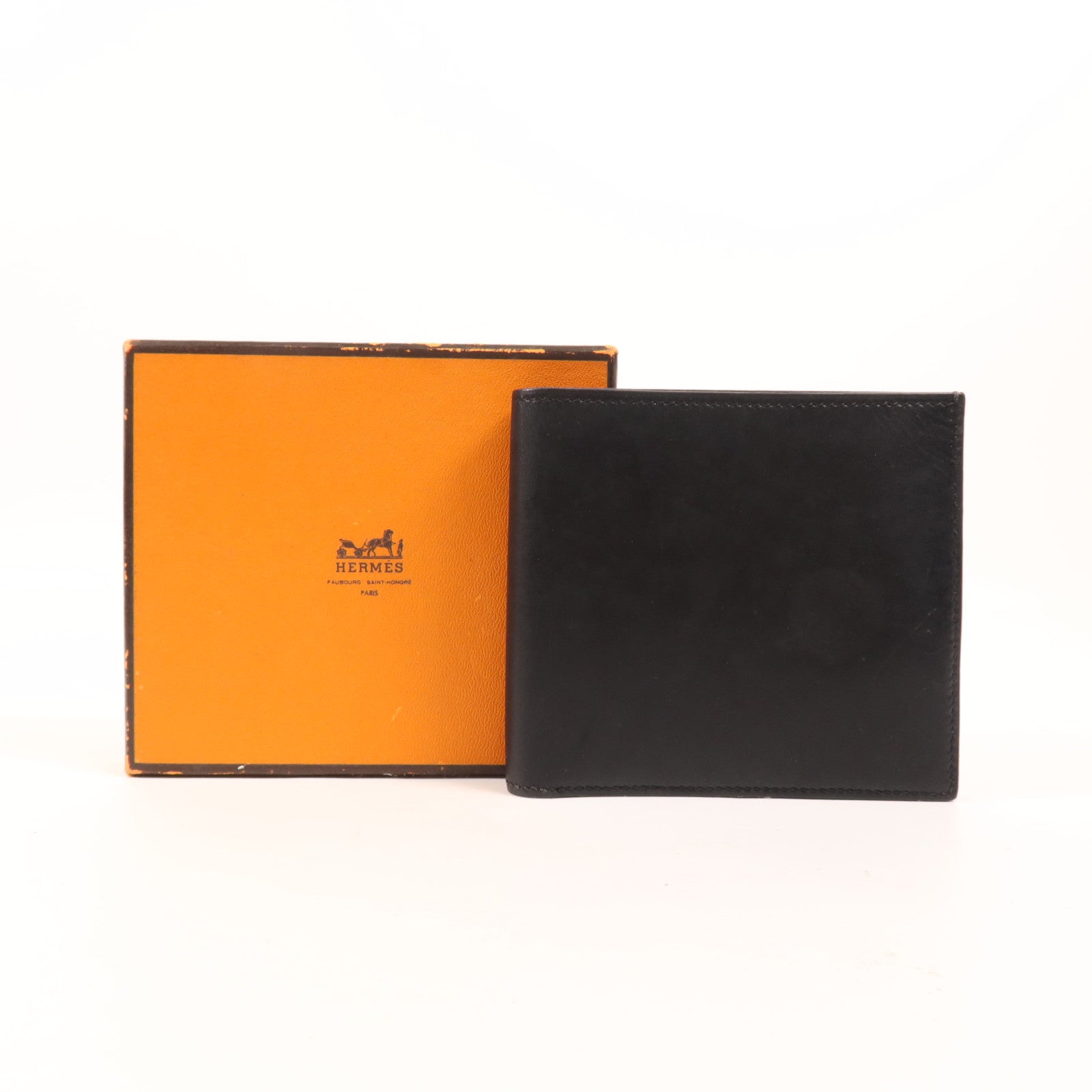 HERMES 牛皮皮革Wallet錢包89 Noir