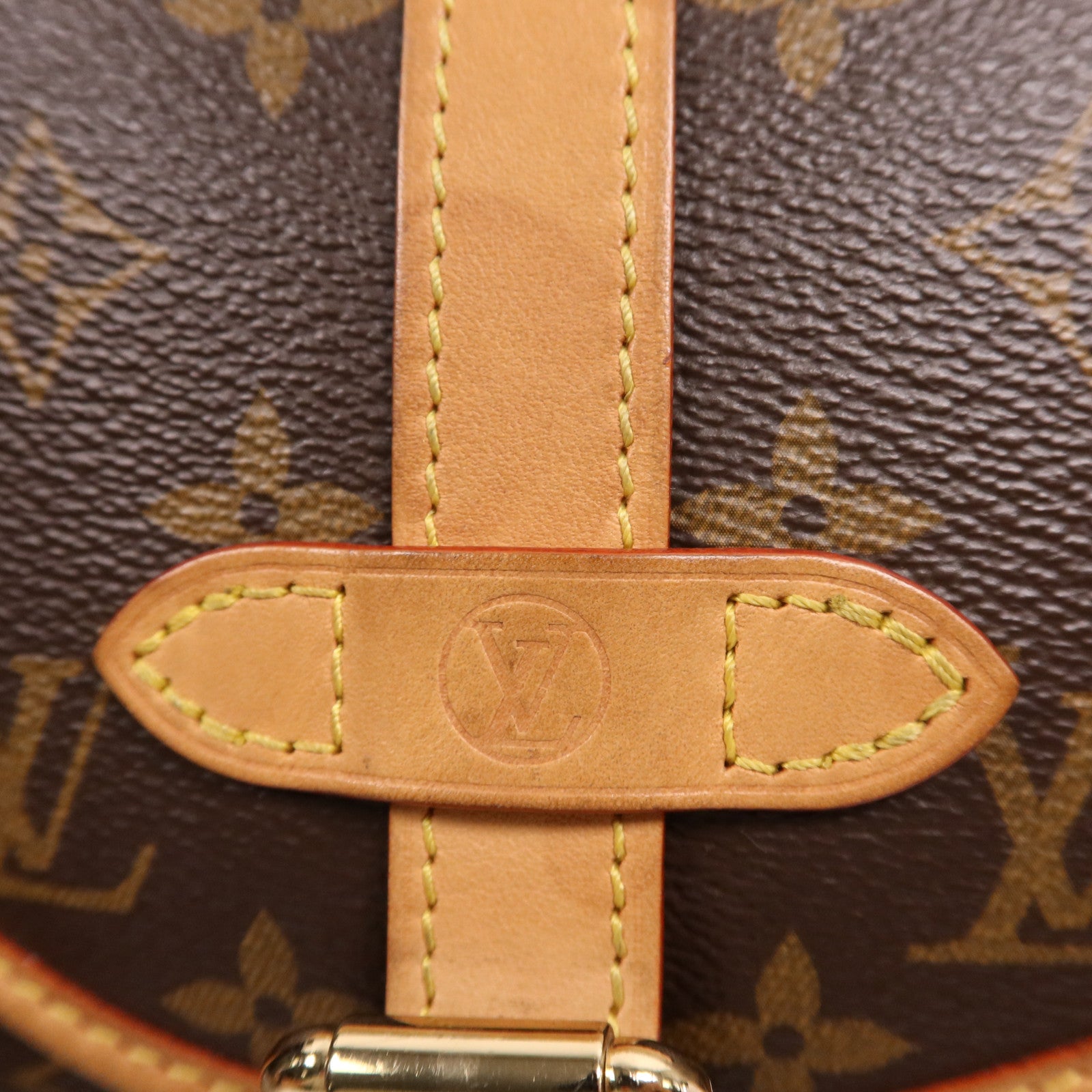 LOUIS VUITTON Monogram Saumur BB金扣手挽肩背兩用袋