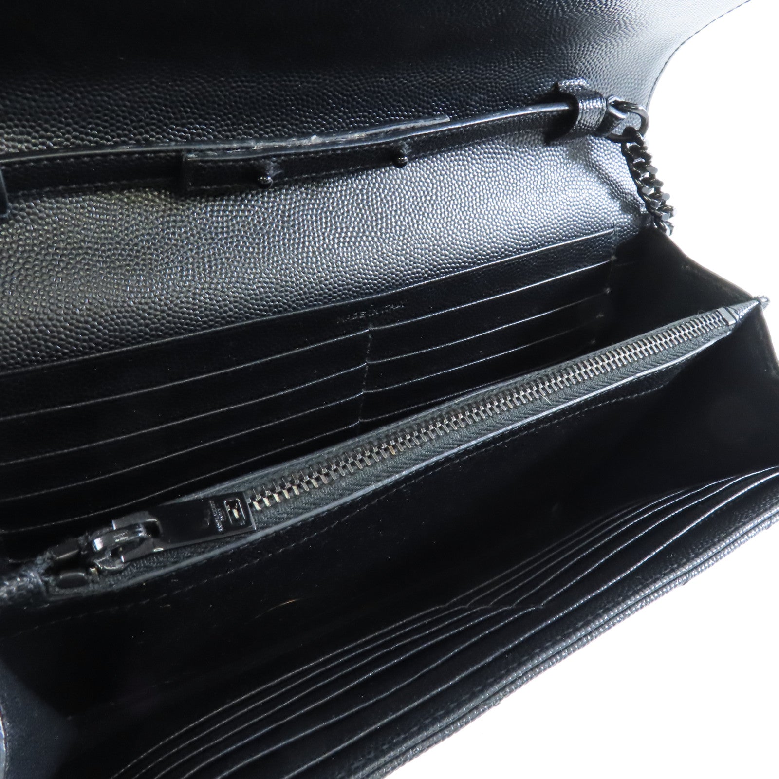 SAINT LAURENT 牛皮皮革Chain Shoulder Bag鏈帶肩背袋黑色