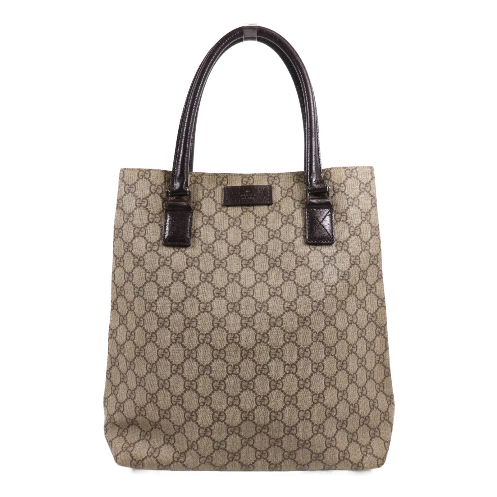 GUCCI 塗層帆布Tote Bag銀扣手挽袋