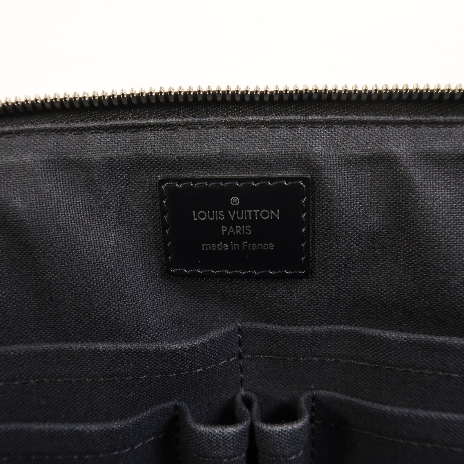 LOUIS VUITTON Damier Graphite Porte Document Jour Business Bag銀扣手挽袋