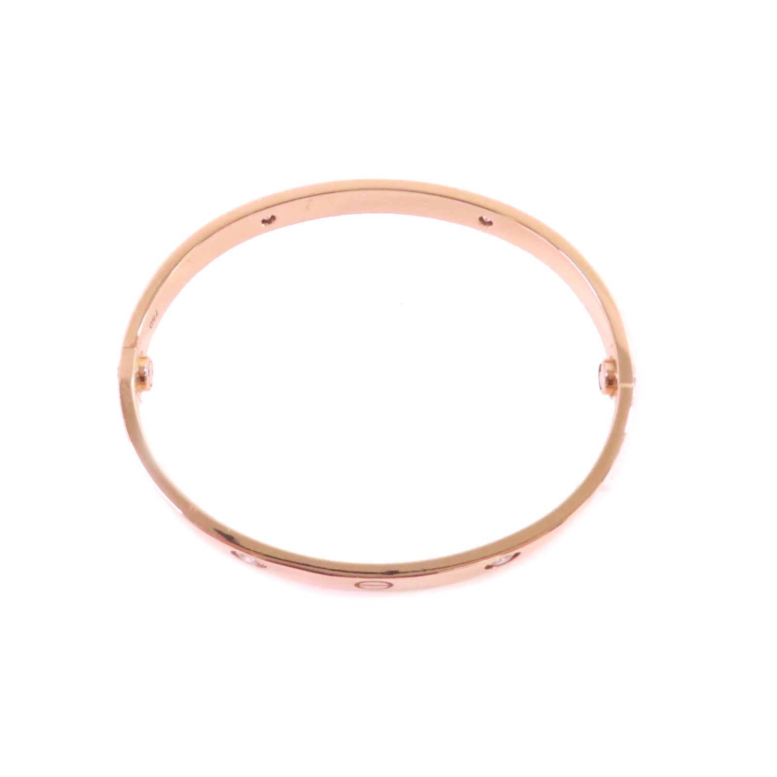 CARTIER 18K玫瑰金4 Diamond Love Bracelet手鐲Cartier#17
