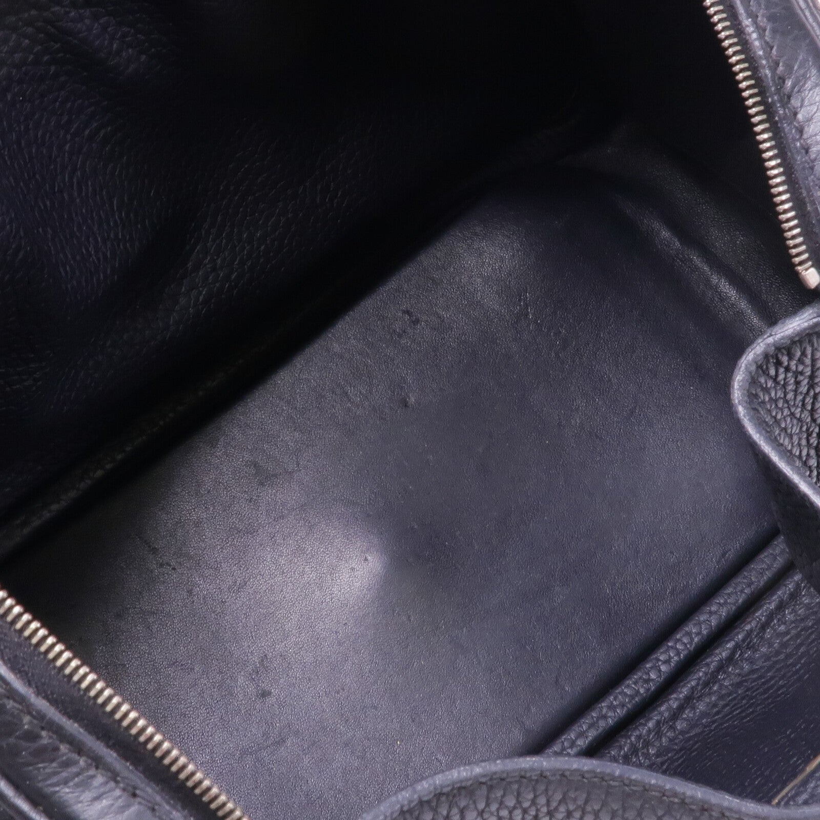 HERMES Clemence皮革Lindy 26銀扣手挽肩背兩用袋Noir