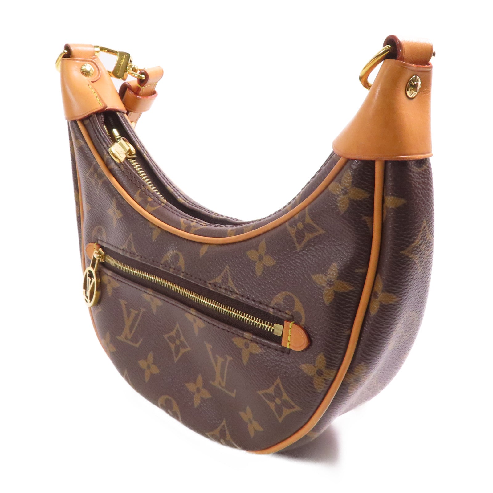 LOUIS VUITTON LV GHW Loop 2 Way Shoulder Bag M81098 Monogram Brown