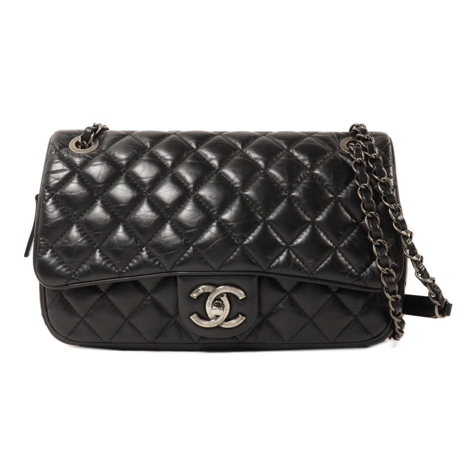 CHANEL 牛皮皮革Chain Shoulder鏈帶肩背袋