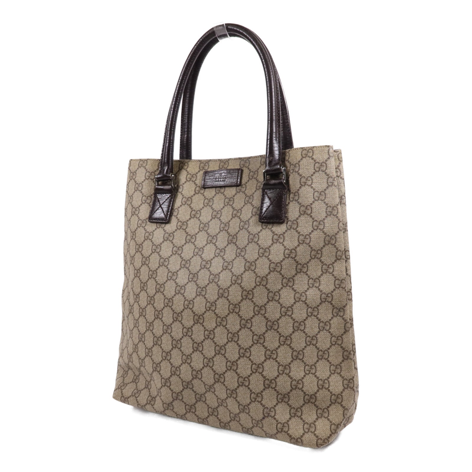 GUCCI 塗層帆布Tote Bag銀扣手挽袋