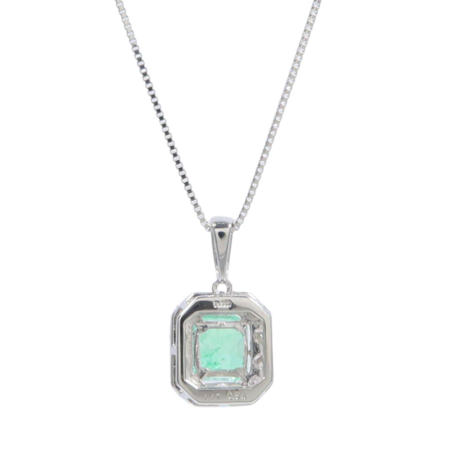 JEWELRY PT950/PT850鉑金Emerald Diamond Necklace綠寶石/鑽石項鍊
