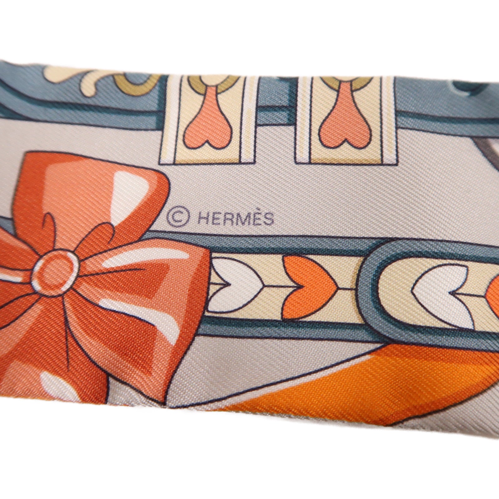 HERMES 絲質Twilly絲巾