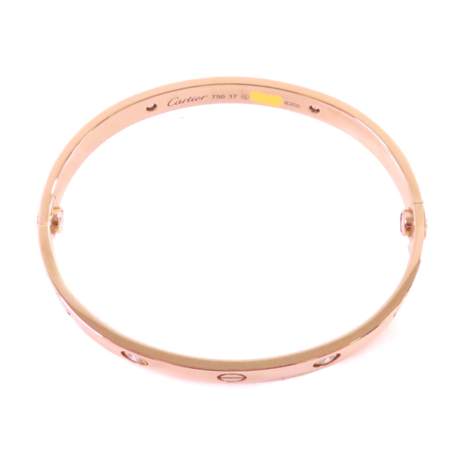 CARTIER 18K玫瑰金4 Diamond Love Bracelet手鐲Cartier#17