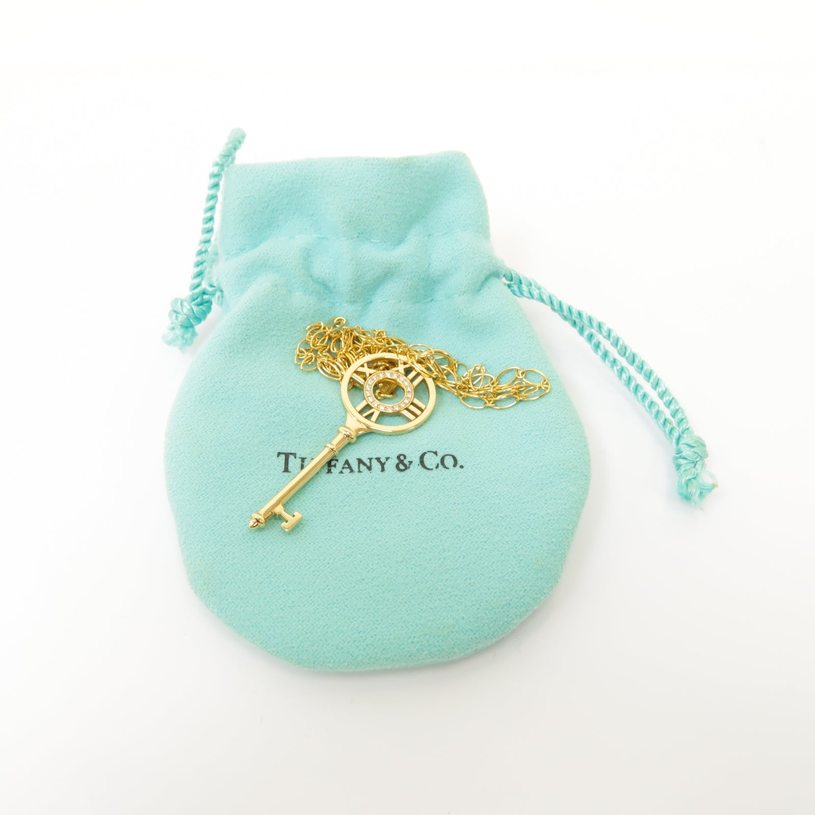 TIFFANY＆CO 18K玫瑰金Atlas Key Necklace項鍊