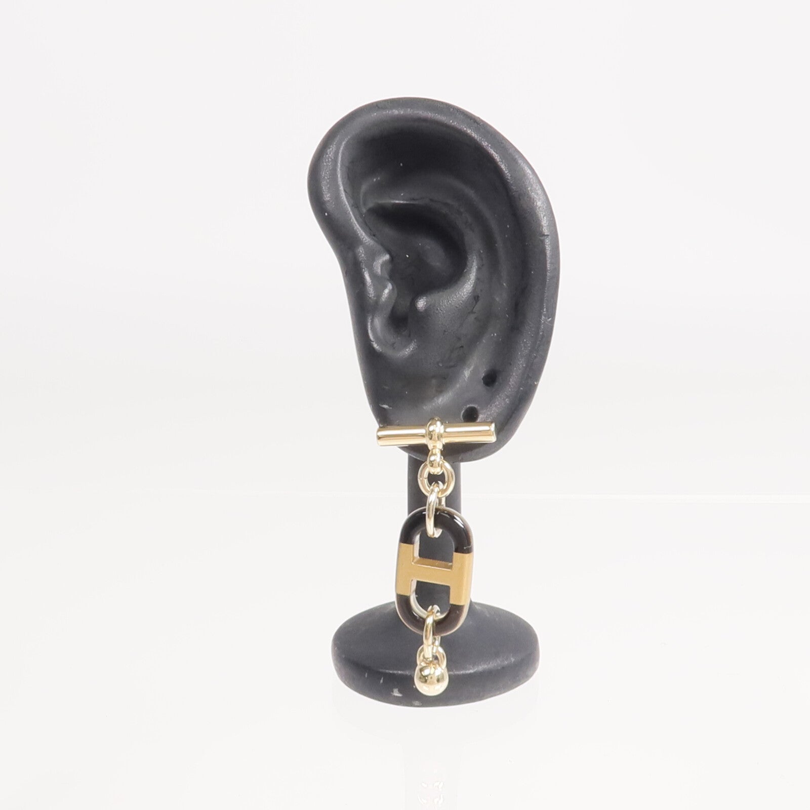 HERMES 金屬/水牛角Sur Mer Small Model Earrings耳環