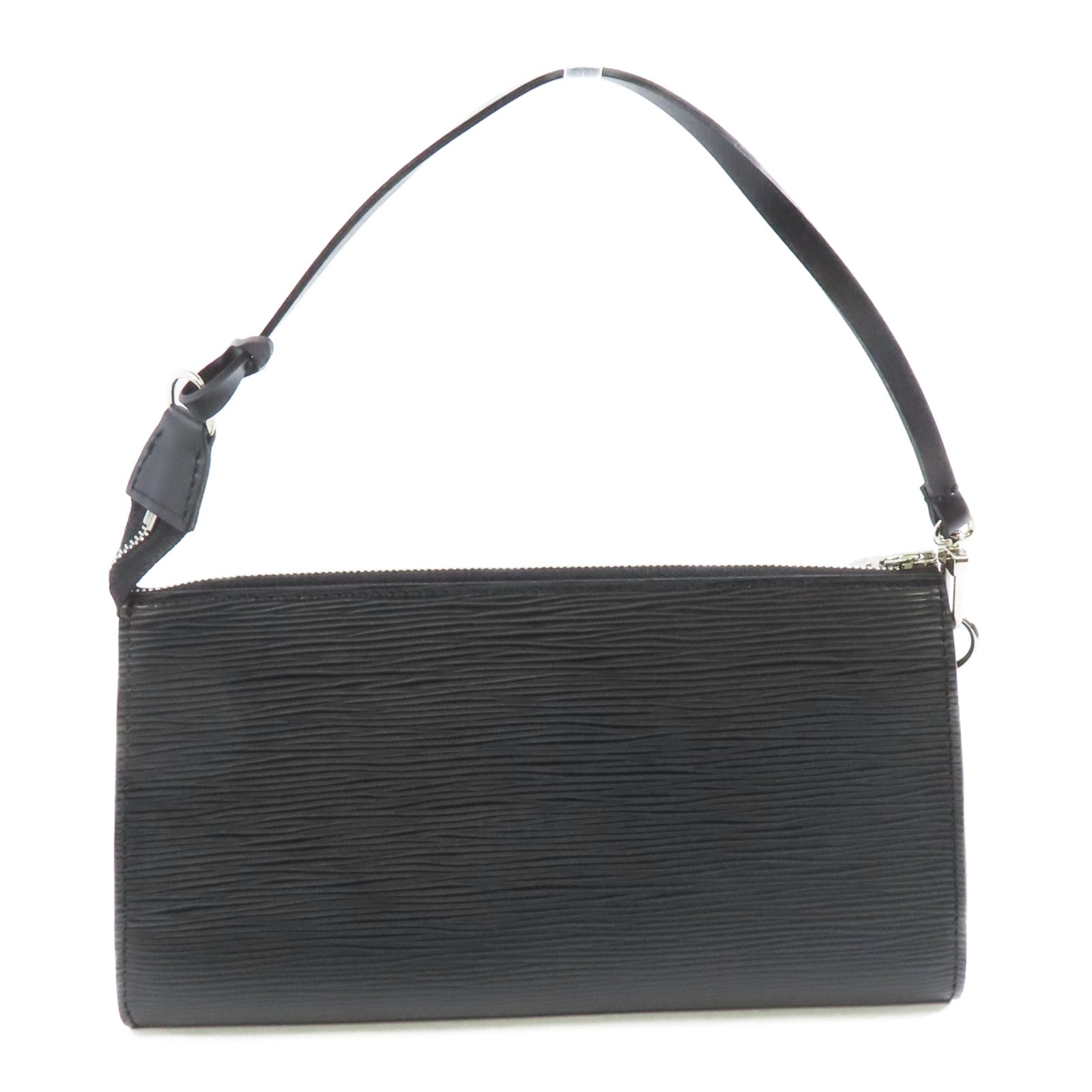 LOUIS VUITTON Epi Pochette Accessories銀扣肩背袋黑色
