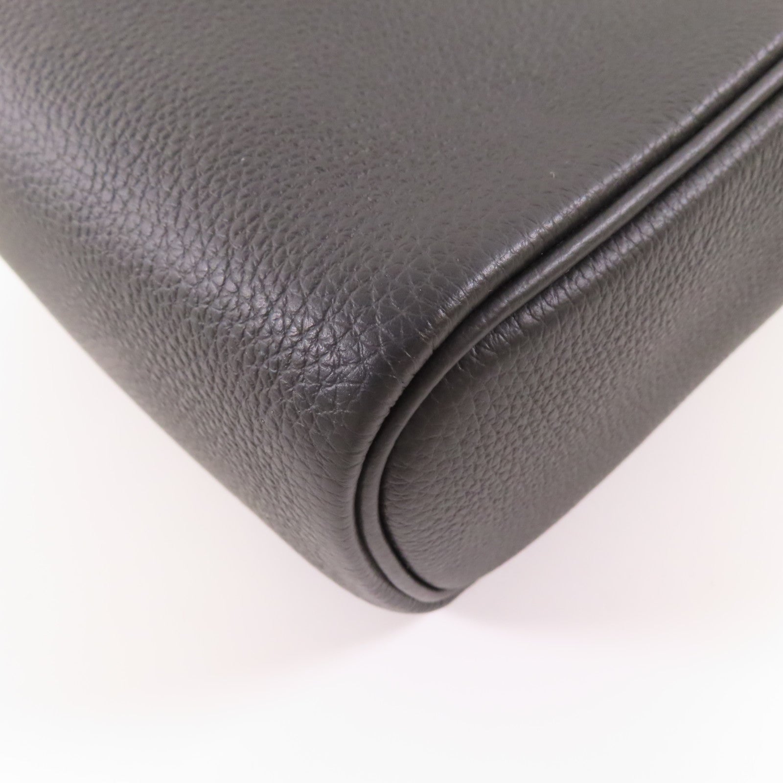 HERMES Togo皮革Hac A Dos PM銀扣背包Noir