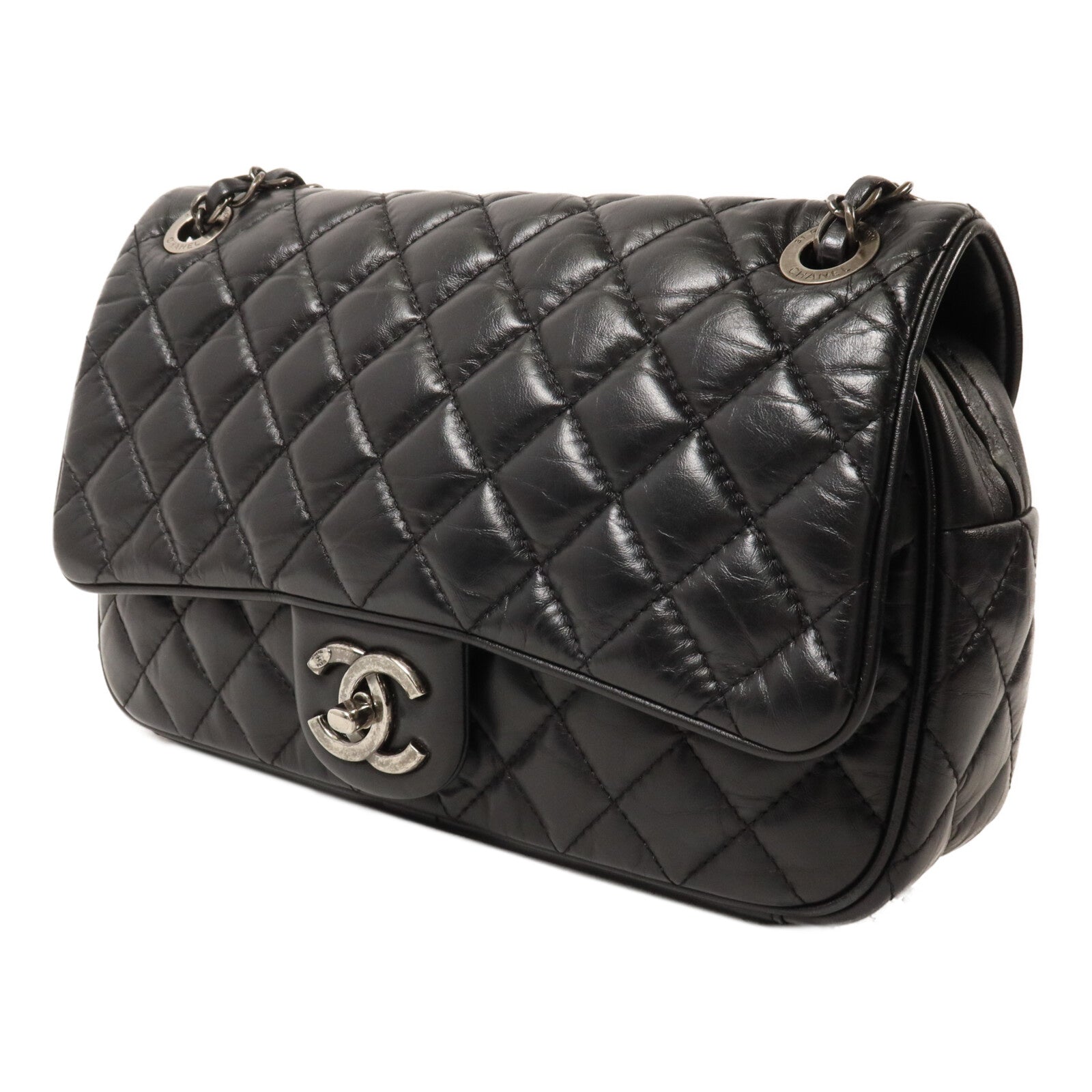 CHANEL 牛皮皮革Chain Shoulder鏈帶肩背袋