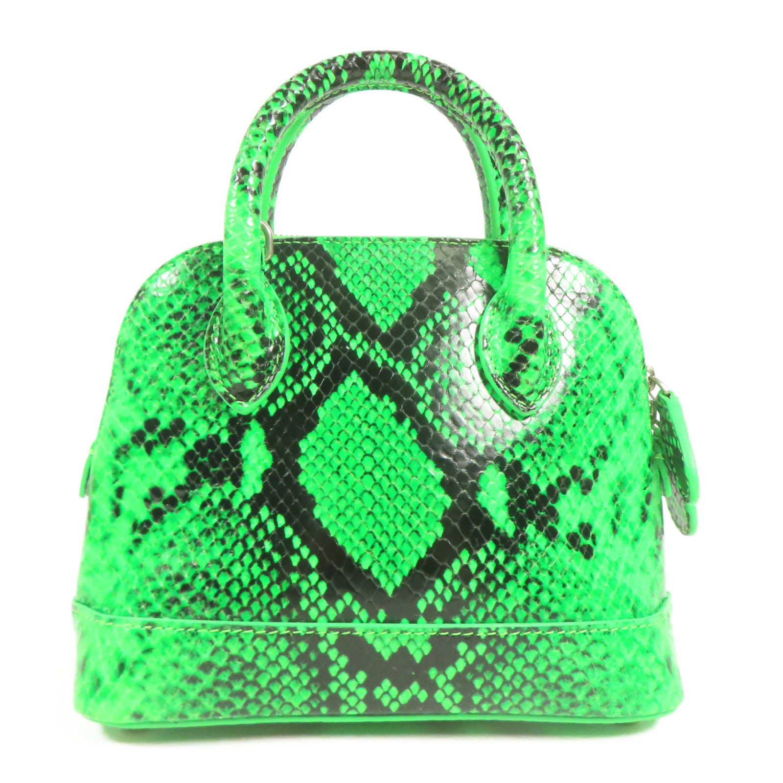 BALENCIAGA 【激減優惠】蛇皮皮革XXS Ville Bag銀扣手挽肩背兩用袋